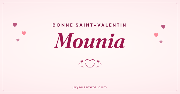 Image « Bonne Saint-Valentin Mounia » au format large