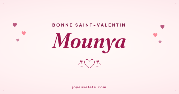 Image « Bonne Saint-Valentin Mounya » au format large