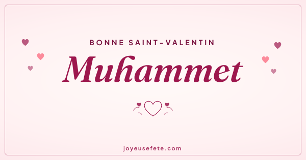 Image « Bonne Saint-Valentin Muhammet » au format large