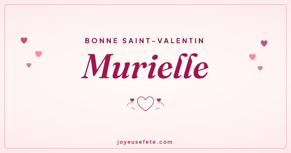 Image « Bonne Saint-Valentin Murielle » au format large