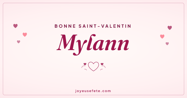 Image « Bonne Saint-Valentin Mylann » au format large