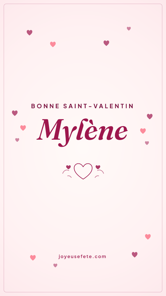 Image « Bonne Saint-Valentin Mylène » au format story