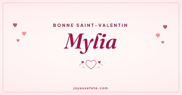 Image « Bonne Saint-Valentin Mylia » au format large