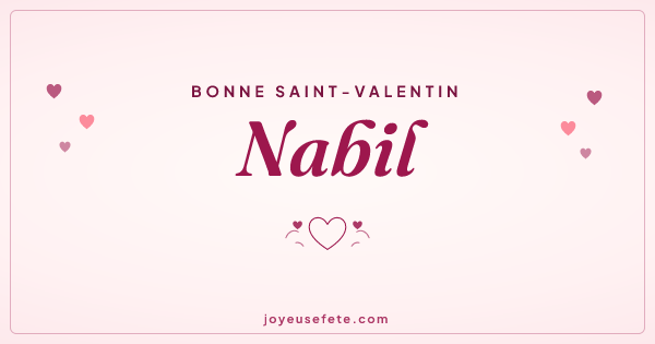 Image « Bonne Saint-Valentin Nabil » au format large