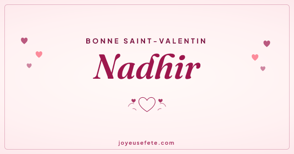 Image « Bonne Saint-Valentin Nadhir » au format large