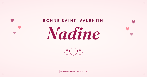 Image « Bonne Saint-Valentin Nadine » au format large