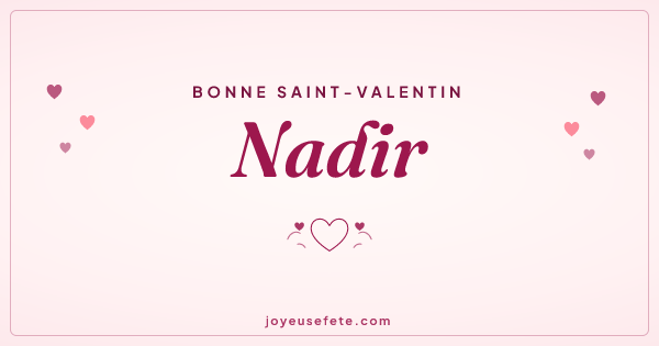Image « Bonne Saint-Valentin Nadir » au format large