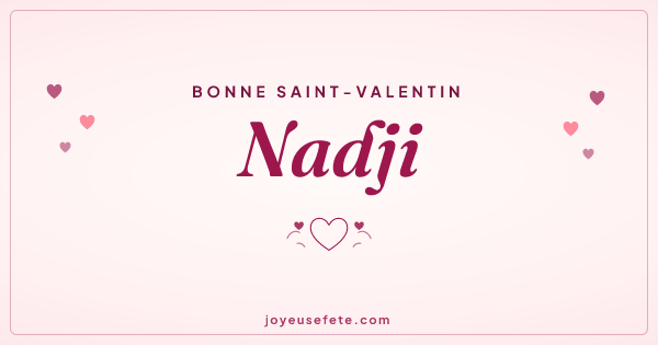 Image « Bonne Saint-Valentin Nadji » au format large