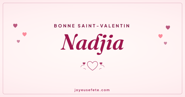 Image « Bonne Saint-Valentin Nadjia » au format large