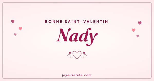 Image « Bonne Saint-Valentin Nady » au format large