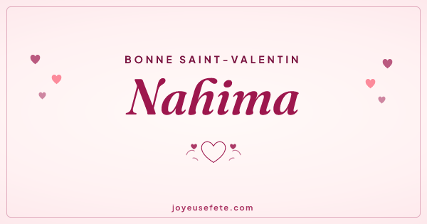 Image « Bonne Saint-Valentin Nahima » au format large