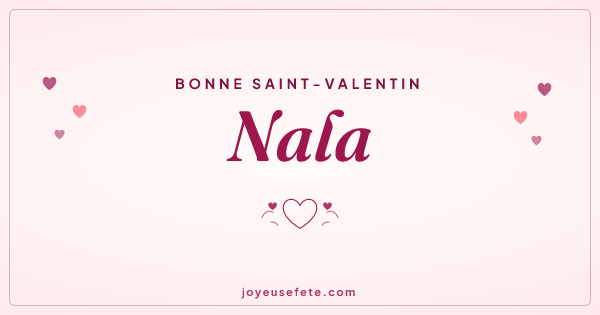 Image « Bonne Saint-Valentin Nala » au format large
