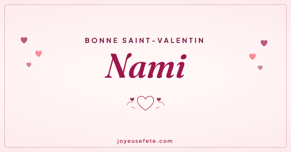 Image « Bonne Saint-Valentin Nami » au format large