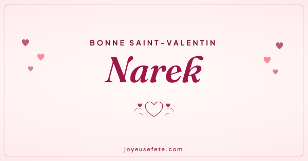 Image « Bonne Saint-Valentin Narek » au format large