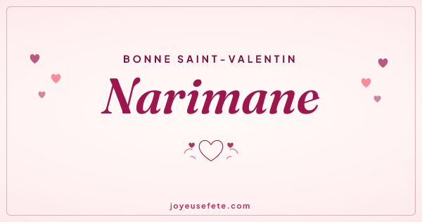 Image « Bonne Saint-Valentin Narimane » au format large
