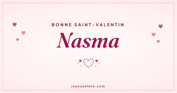 Image « Bonne Saint-Valentin Nasma » au format large