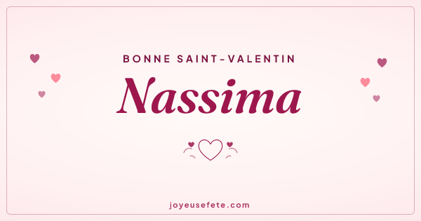Image « Bonne Saint-Valentin Nassima » au format large