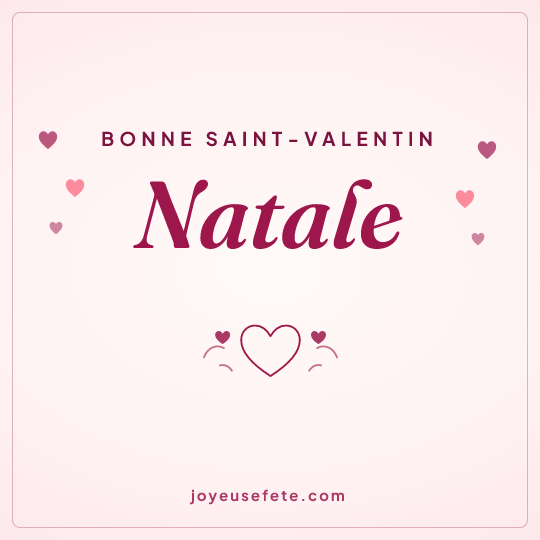 Image carrée « Bonne Saint-Valentin Natale » pour WhatsApp