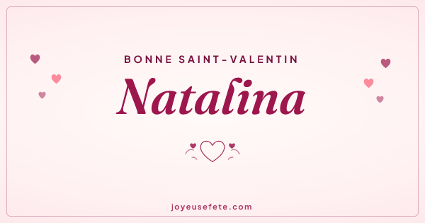 Image « Bonne Saint-Valentin Natalina » au format large