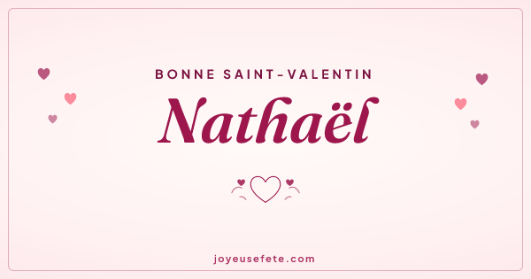 Image « Bonne Saint-Valentin Nathaël » au format large