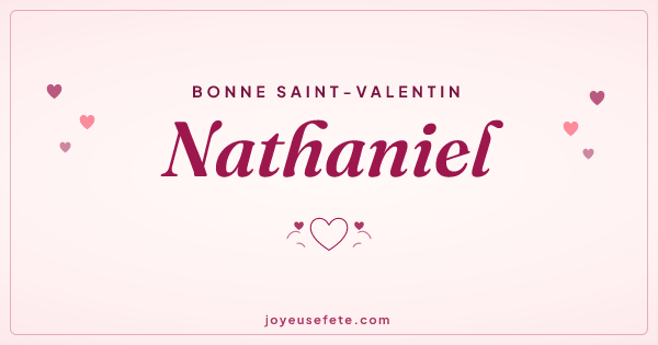 Image « Bonne Saint-Valentin Nathaniel » au format large