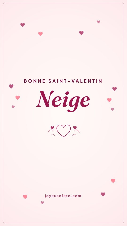 Image « Bonne Saint-Valentin Neige » au format story