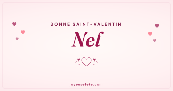 Image « Bonne Saint-Valentin Nel » au format large