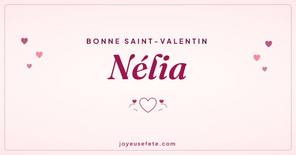 Image « Bonne Saint-Valentin Nélia » au format large