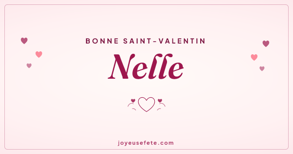 Image « Bonne Saint-Valentin Nelle » au format large