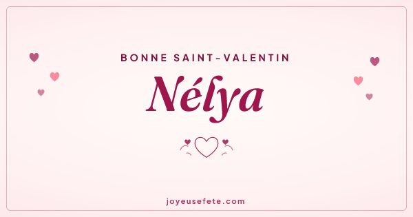 Image « Bonne Saint-Valentin Nélya » au format large
