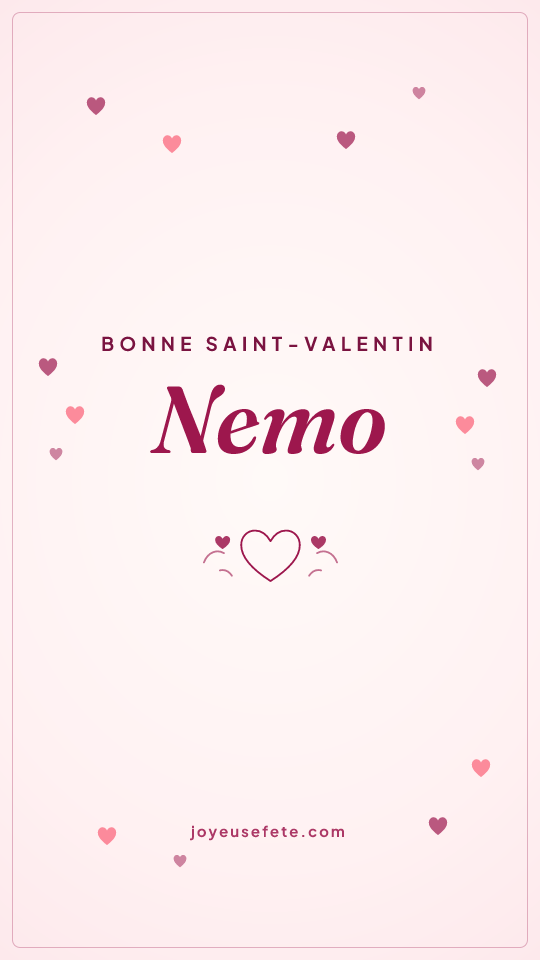 Image « Bonne Saint-Valentin Nemo » au format story