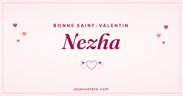 Image « Bonne Saint-Valentin Nezha » au format large