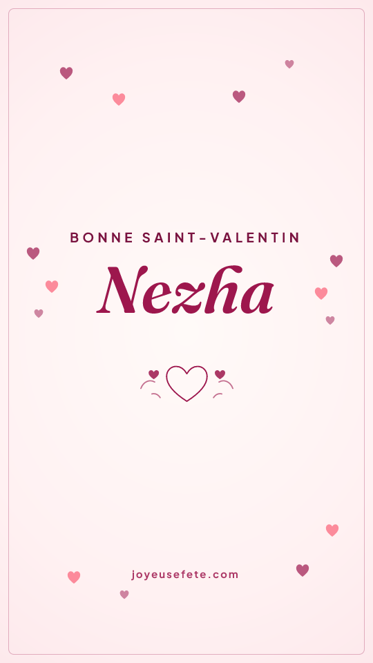 Image « Bonne Saint-Valentin Nezha » au format story