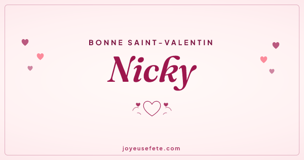 Image « Bonne Saint-Valentin Nicky » au format large
