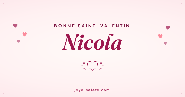Image « Bonne Saint-Valentin Nicola » au format large
