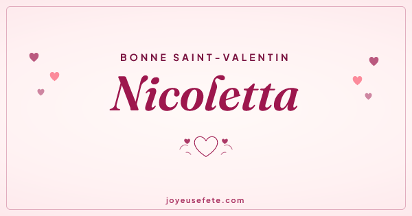 Image « Bonne Saint-Valentin Nicoletta » au format large
