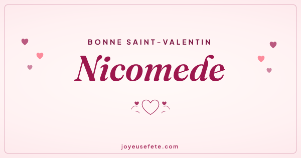 Image « Bonne Saint-Valentin Nicomede » au format large