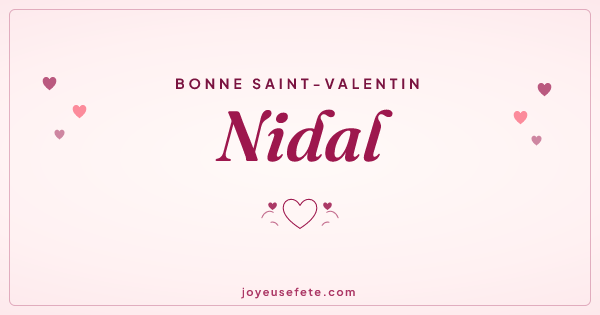 Image « Bonne Saint-Valentin Nidal » au format large
