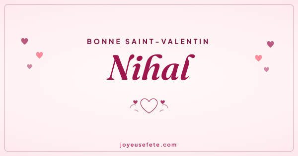 Image « Bonne Saint-Valentin Nihal » au format large