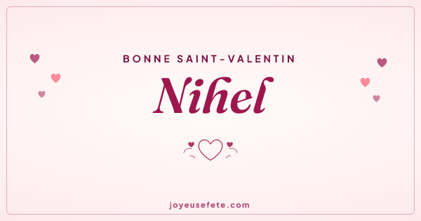 Image « Bonne Saint-Valentin Nihel » au format large
