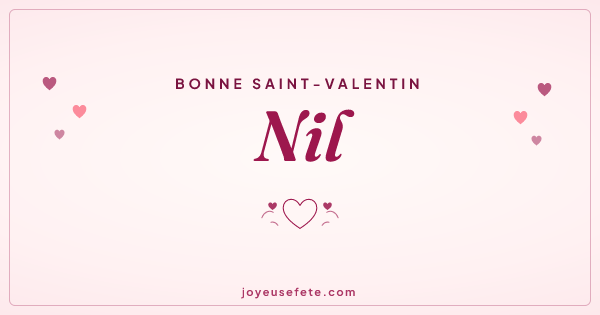 Image « Bonne Saint-Valentin Nil » au format large