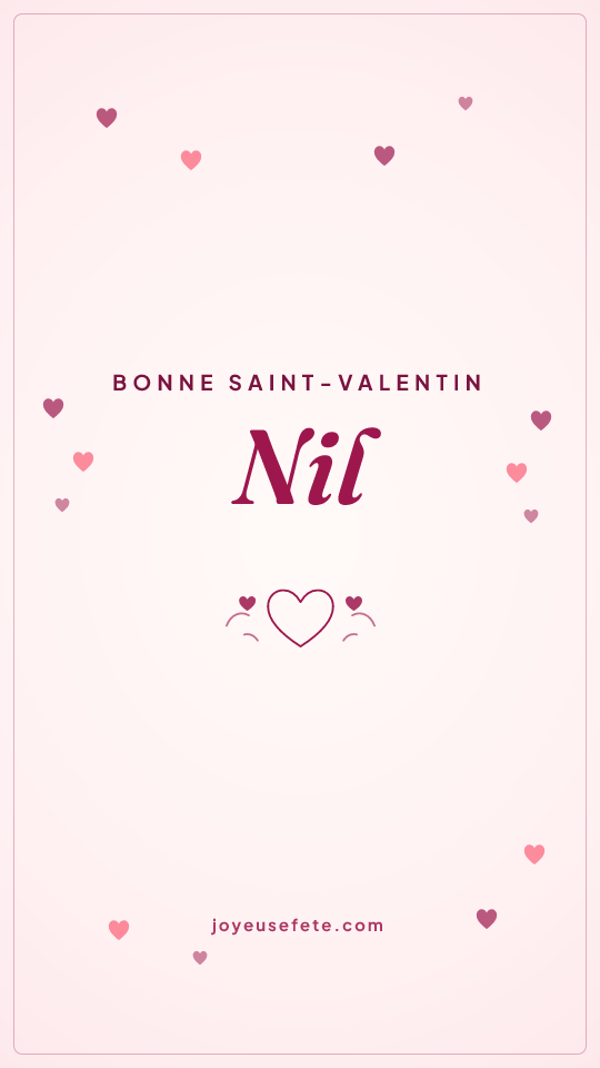 Image « Bonne Saint-Valentin Nil » au format story