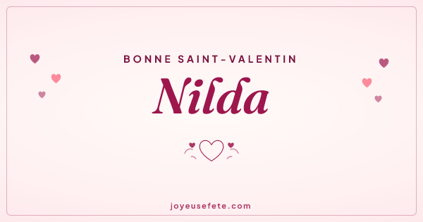 Image « Bonne Saint-Valentin Nilda » au format large