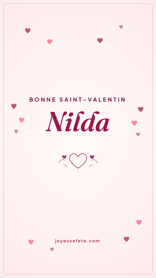 Image « Bonne Saint-Valentin Nilda » au format story