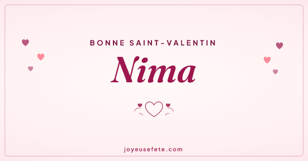Image « Bonne Saint-Valentin Nima » au format large