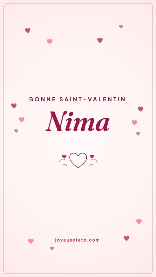 Image « Bonne Saint-Valentin Nima » au format story