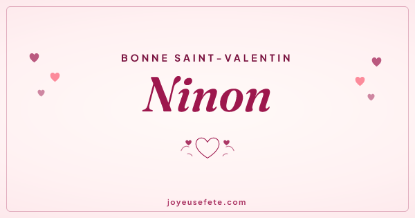 Image « Bonne Saint-Valentin Ninon » au format large
