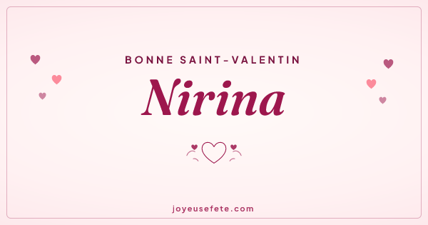 Image « Bonne Saint-Valentin Nirina » au format large