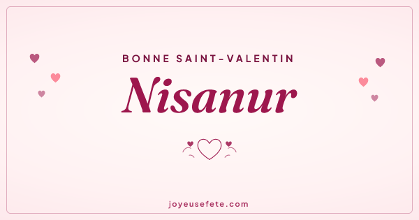 Image « Bonne Saint-Valentin Nisanur » au format large