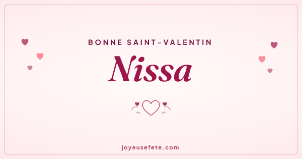 Image « Bonne Saint-Valentin Nissa » au format large